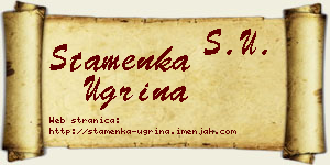 Stamenka Ugrina vizit kartica
